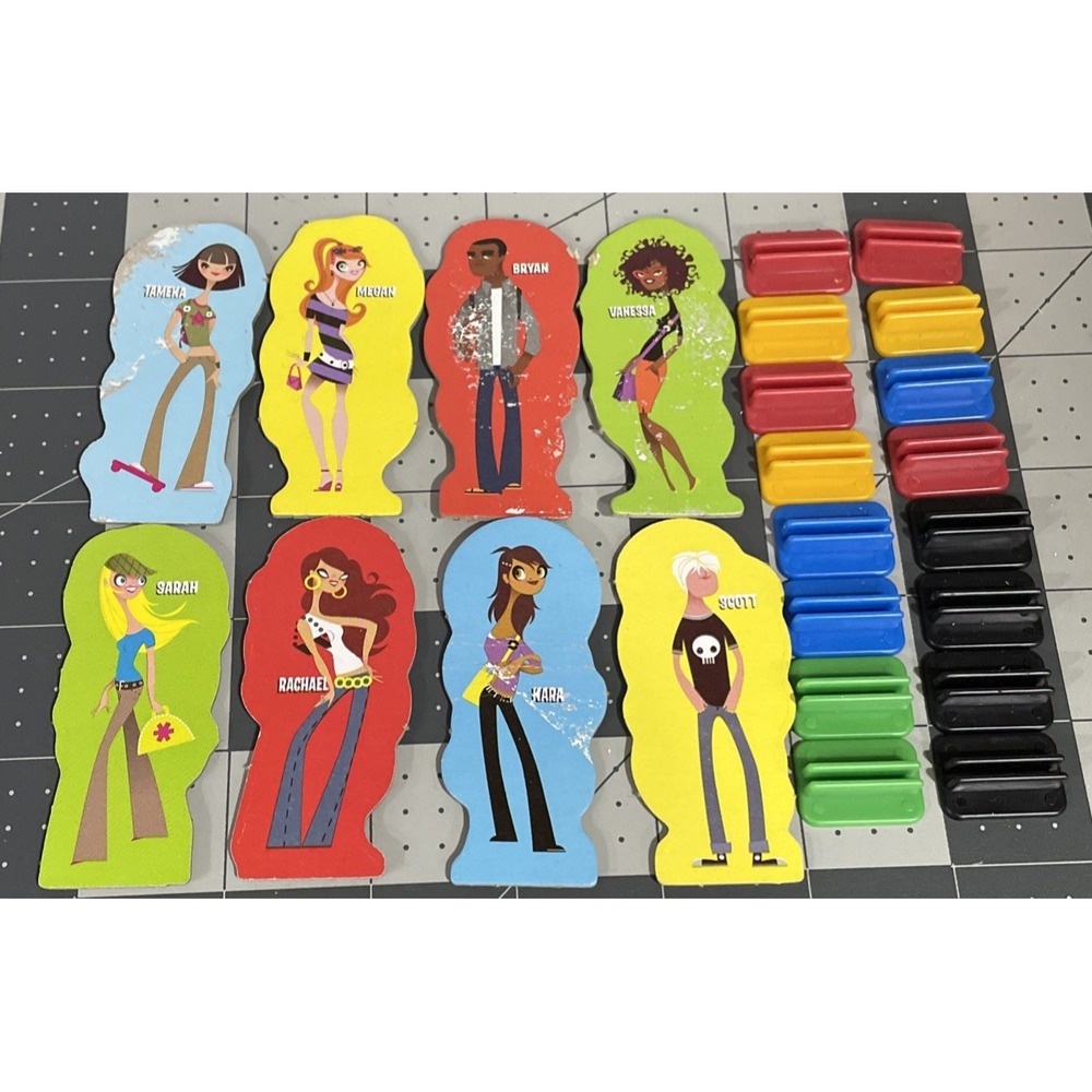 Mall Madness Electronic Board Game Replacement Pcs 8 Characters 16 Stands 2004